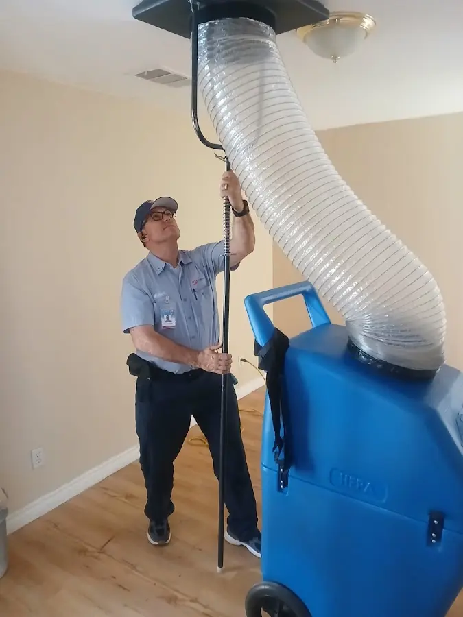 Mini Split Installation technician using HEPA equipment in East Palo Alto